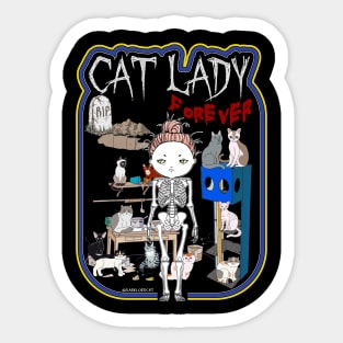 Cat lady Sticker